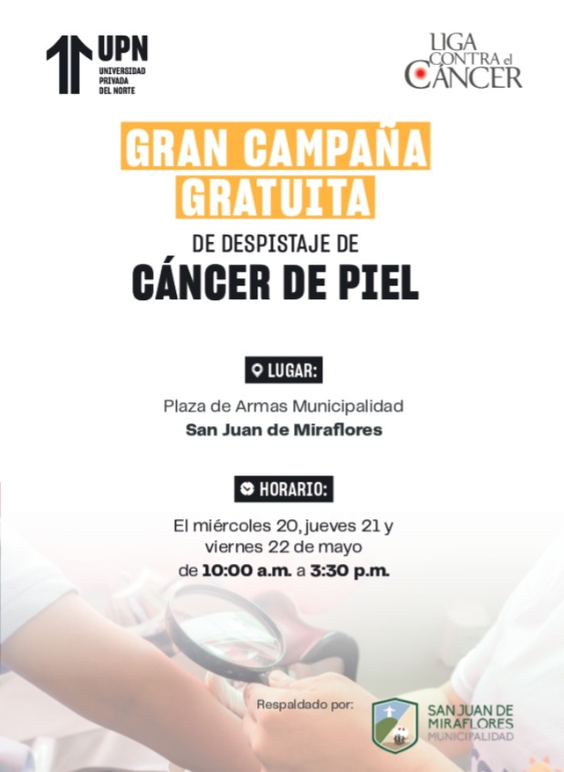 Vecinos de Lima Sur podrán acceder a despistajes gratuitos de cáncer de piel