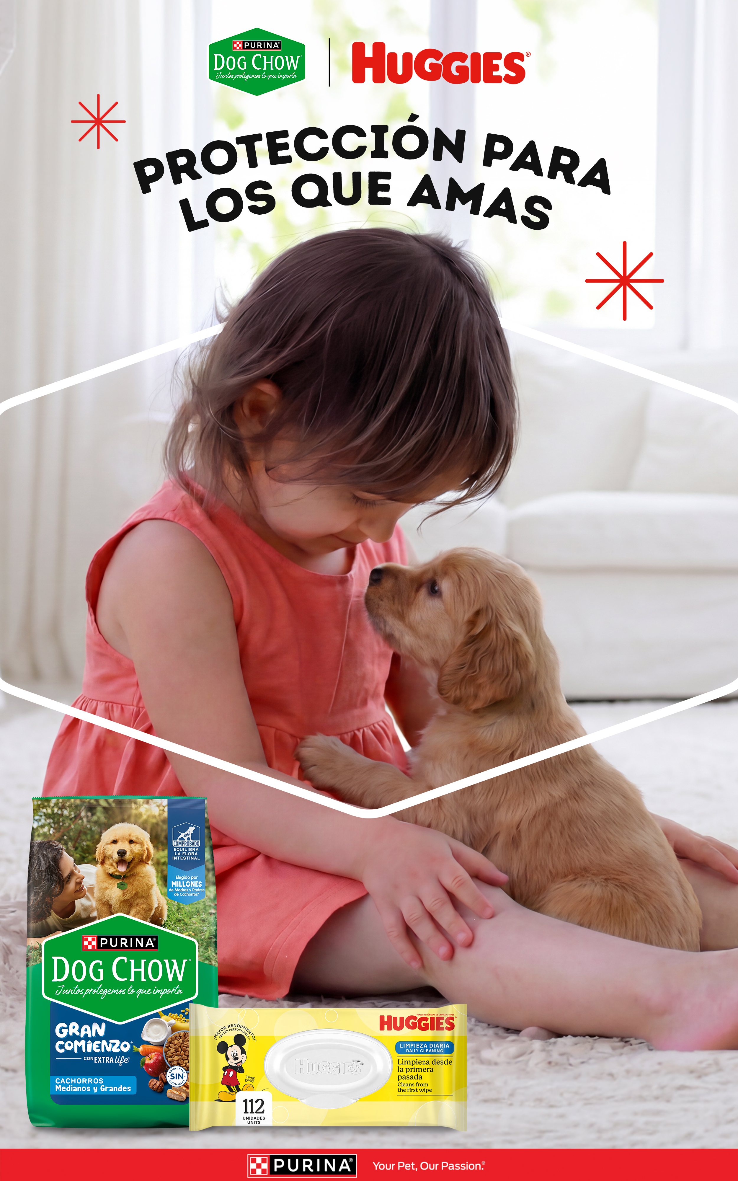 Dog Chow y Huggies realizarán una jornada gratuita de juegos y actividades para niños y mascotas