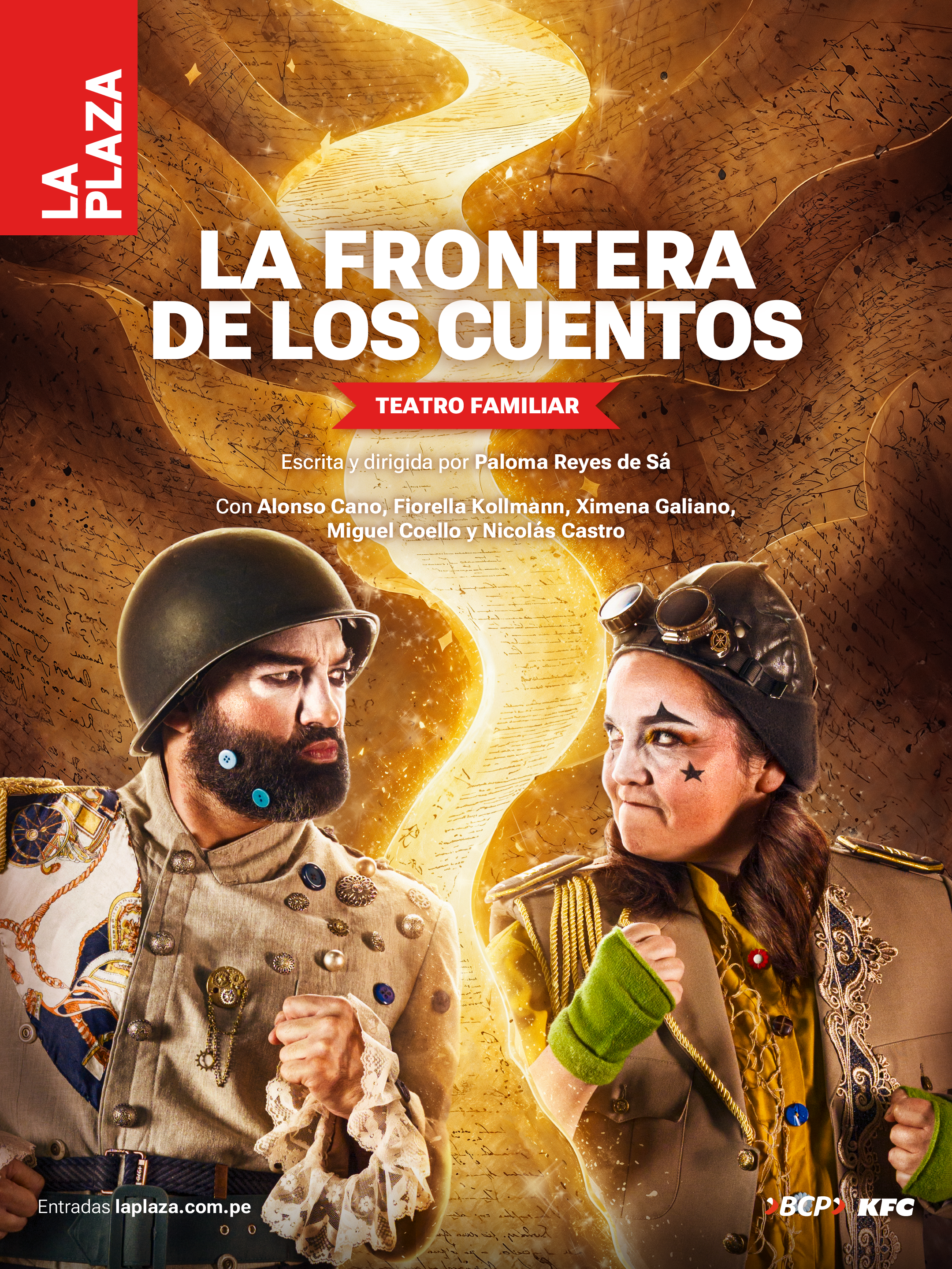 “La Frontera de los Cuentos”: Una aventura que reúne tres historias extraordinarias llega al Teatro La Plaza.