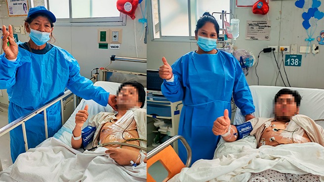 Hospital María Auxiliadora: dos jóvenes vuelven a mirar la vida con esperanza tras recibir desfibriladores gratuitos