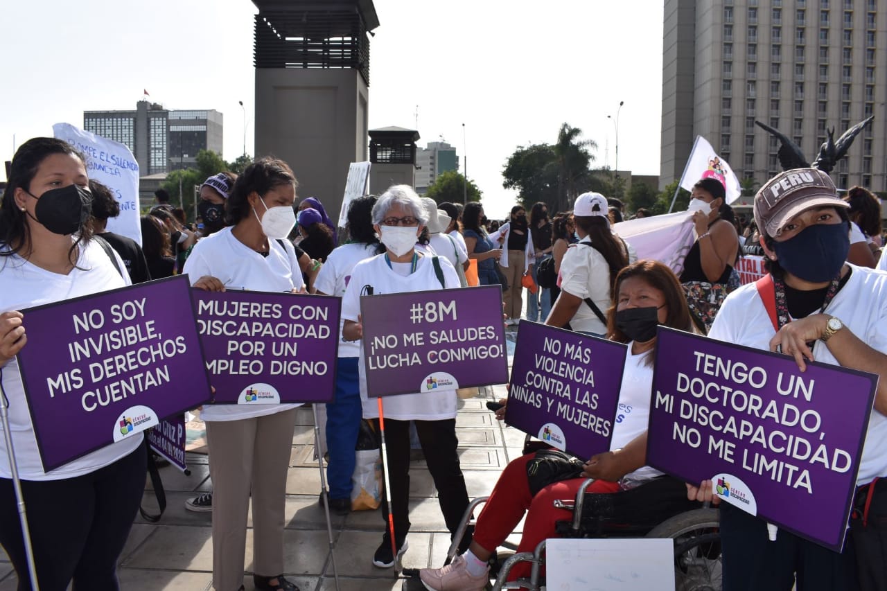 Mujeres con discapacidad marcharon contra la desigualdad y discriminación