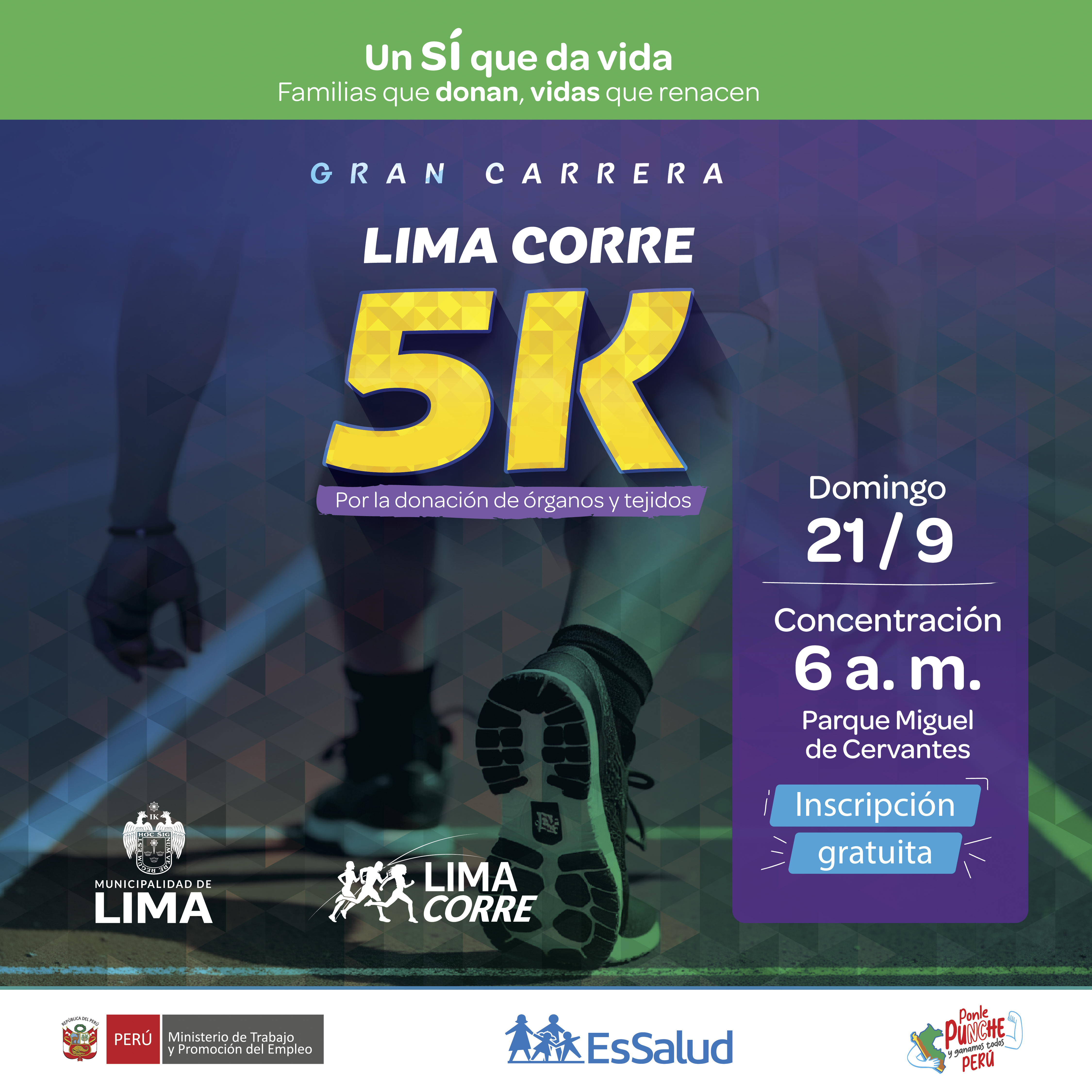 Este domingo 21 EsSalud llevará a cabo una carrera 5K para sensibilizar sobre la importancia de la donación de órganos