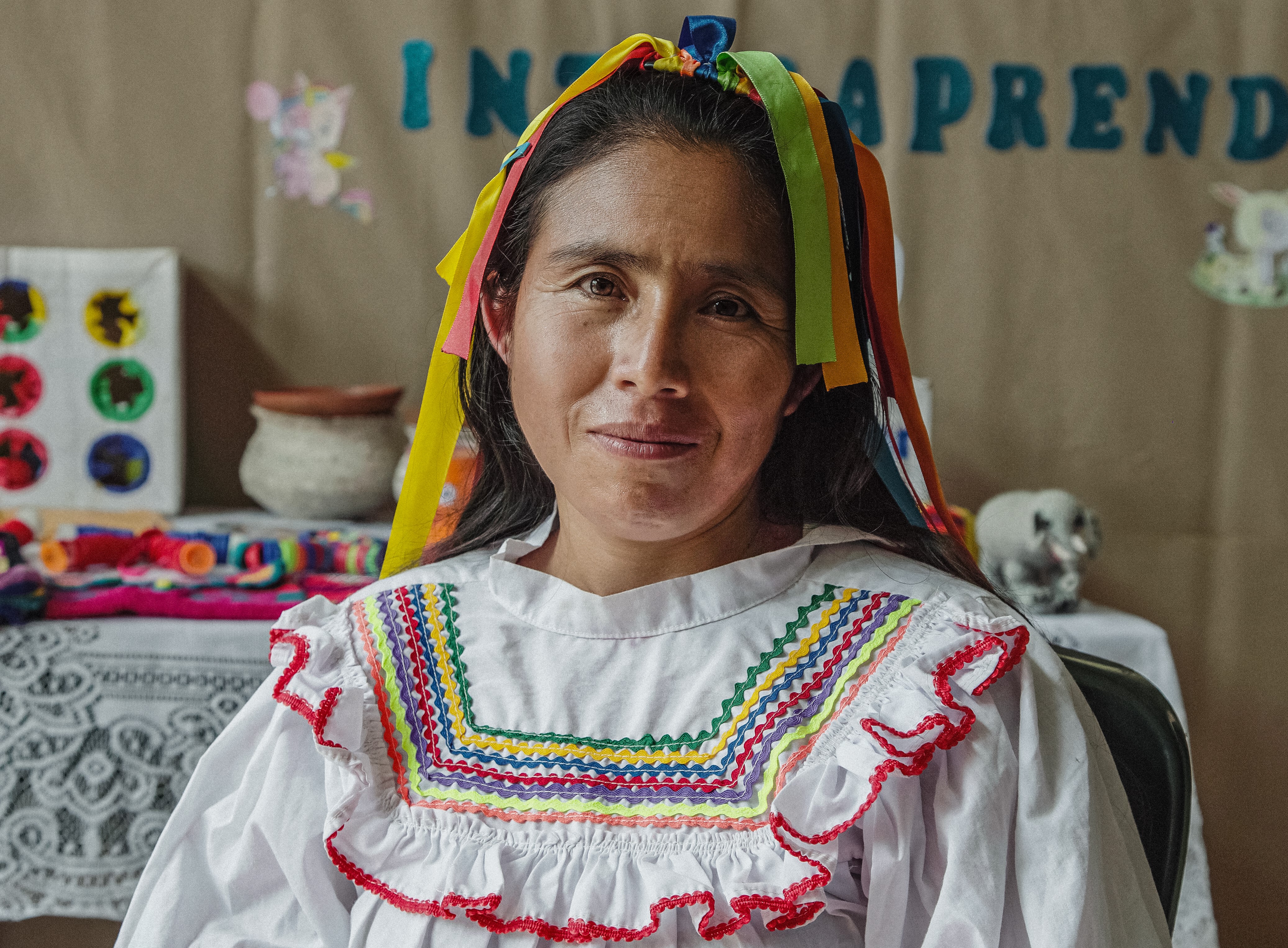 “Soy facilitadora indígena y oriento a las familias sobre crianza saludable con pertinencia cultural. Gracias, Cuna Más”