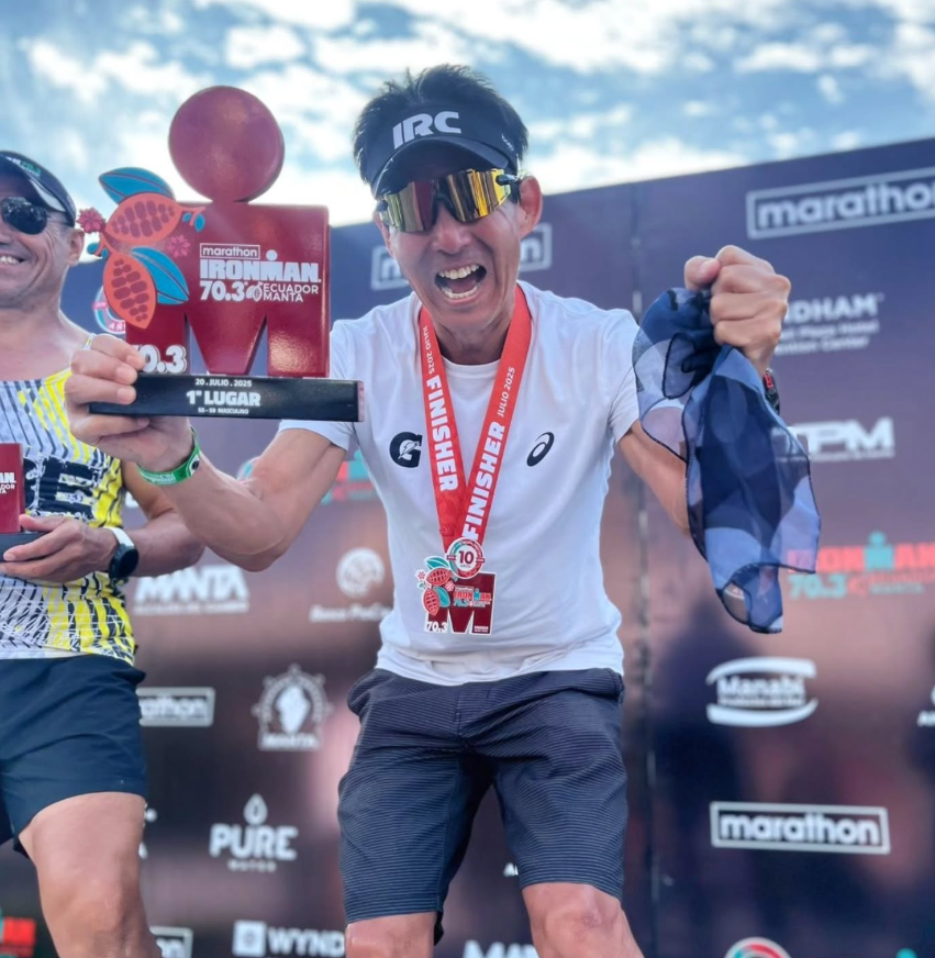 Triunfo peruano en Ecuador: Walter Takano gana su categoría en el Ironman 70.3 y clasifica al Mundial de Niza