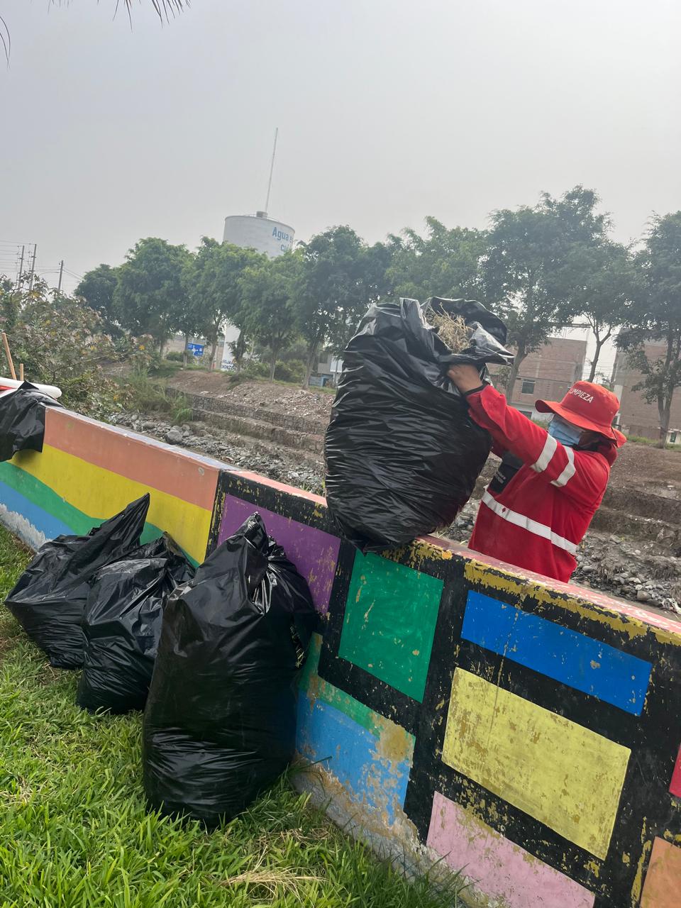 Se recogieron más de 3 toneladas de basura en la ladera del Río Chillón en Puente Piedra.